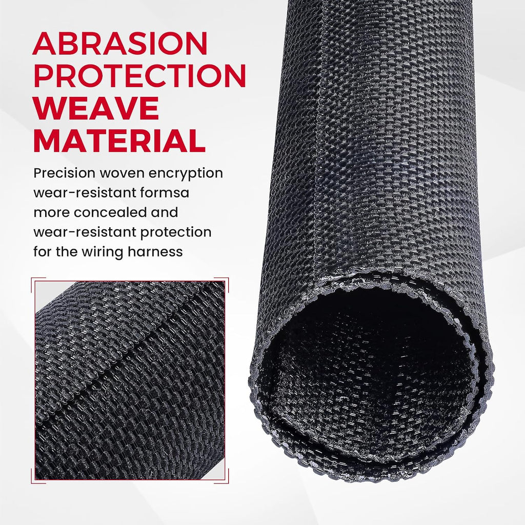 Automotive Mesh Woven Wire Sheathing Split Wire Loom 1/4"-28ft