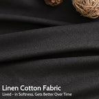 Vintage Black Linen Curtains 108 Inches Long - Image 4