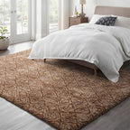 Ophanie Brown and White Diamond Striped Rugs - Image 3