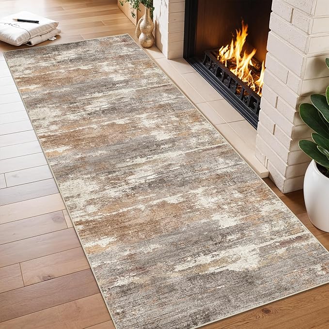 2x6 Washable Kitchen Runner Rug: Modern Abstract Runners by Ksrau