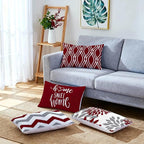 Hexagram Geometric Burgundy Pillow Covers 12x20 Set of 4, Decorative Outdoor - Image 3