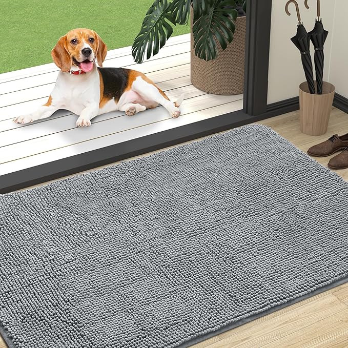 OLANLY Dog Door Mat for Muddy Paws 47x32, Absorbs Moisture and Dirt, Absorbent by OLANLY