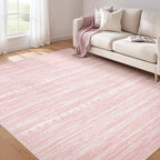 Nakagishi Pink Rugs for Bedroom Girls: 6x9 Washable Boho Large Neutral Cute by NakagishiAreaRug