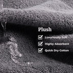 Bedford Home Bathroom Towels Set, Bathroom Accessories, Silver, Set of 6