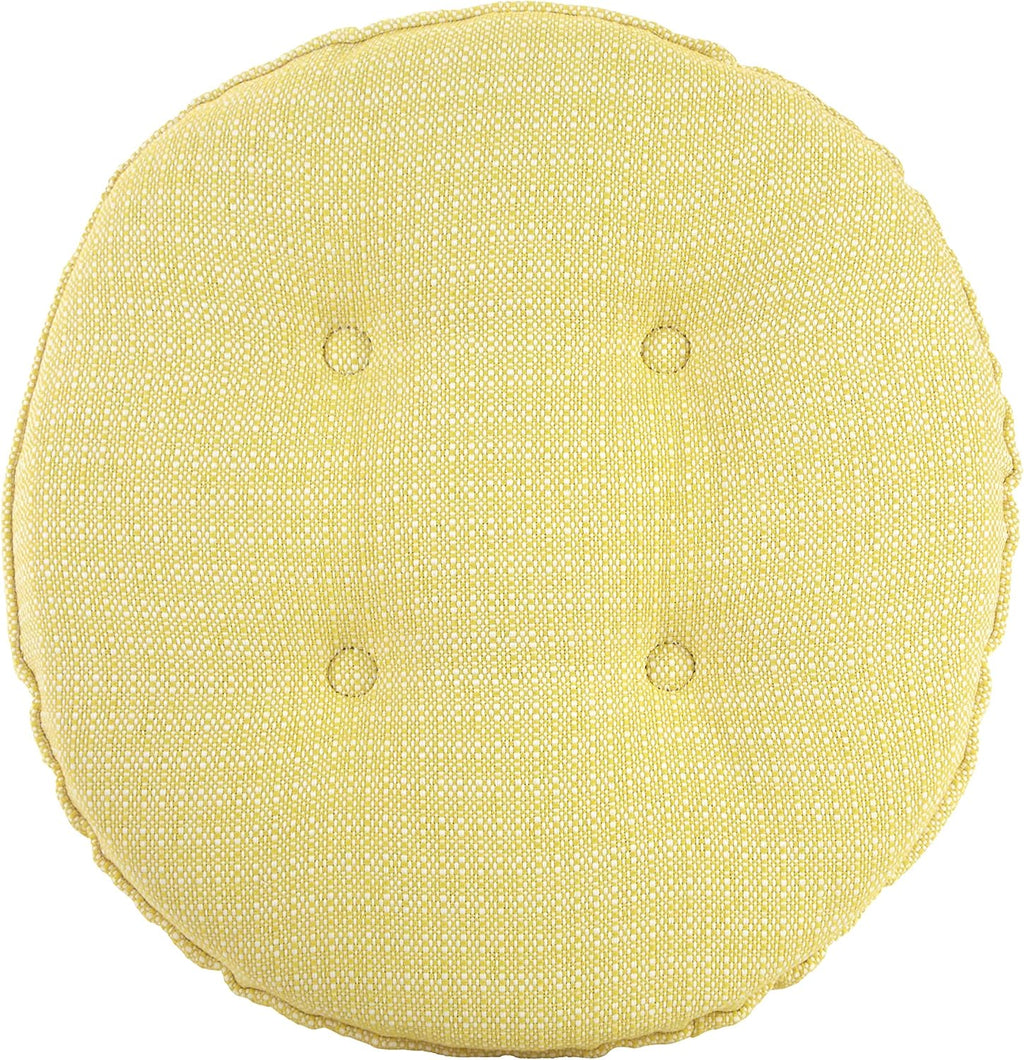 Klear Vu Omega Gripper Non-Slip Tufted Round Barstool Cushion for Dining Rooms, Cafes, Bars and Restaurants, 14” Chestnut, 4 Pack