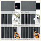 Guken 100% Blackout Curtains 102 Inch Length 2 Panels Set - Image 5