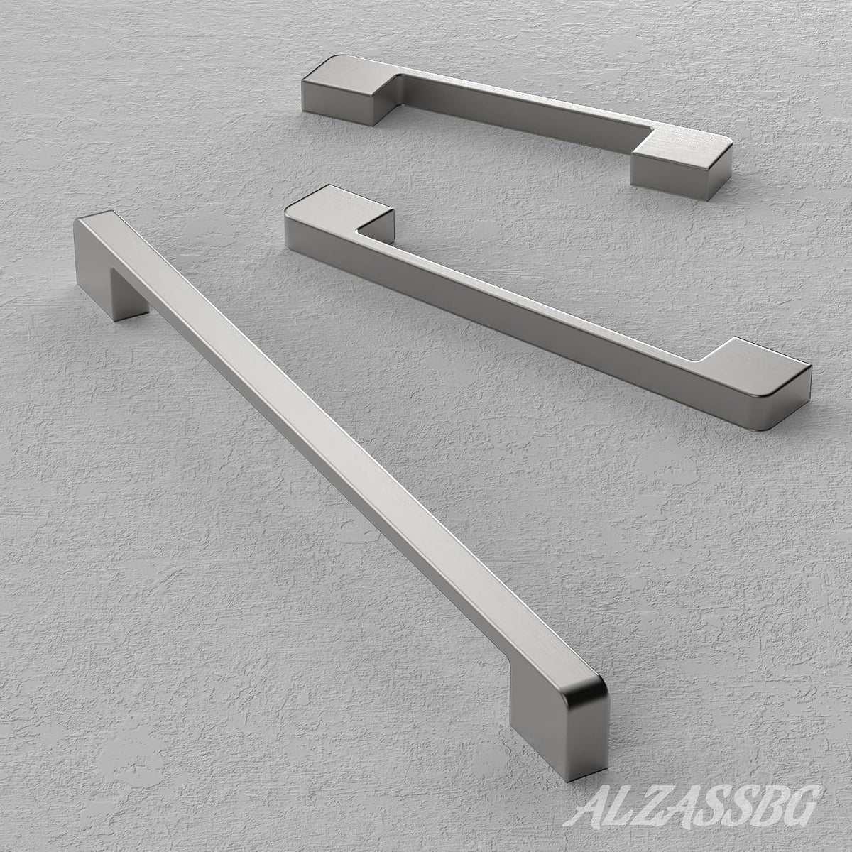 Alzassbg 12-1/2" Brushed Satin Nickel Cabinet Pulls 6 Pack, AL3055SN