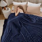 Bedsure GentleSoft Navy Blue California King Size Blanket - Image 4