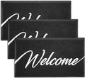 EARTHALL Door Mat 3-Pack Outside Inside Welcome Doormat 30"x17.5" Durable Floor by EARTHALL