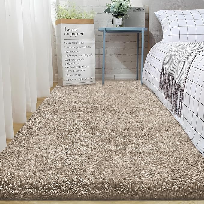 2x6 Runner Rug for Bedroom: Fluffy Shag Soft Washable Rugs Small Fuzzy Plush - Image 5
