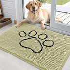 OLANLY Dog Door Mat for Muddy Paws 36x24, Paw Print Design, Absorbs Moisture by OLANLY