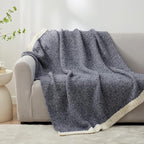 Snuggle Sac Heather Navy Throw Blanket - Image 6