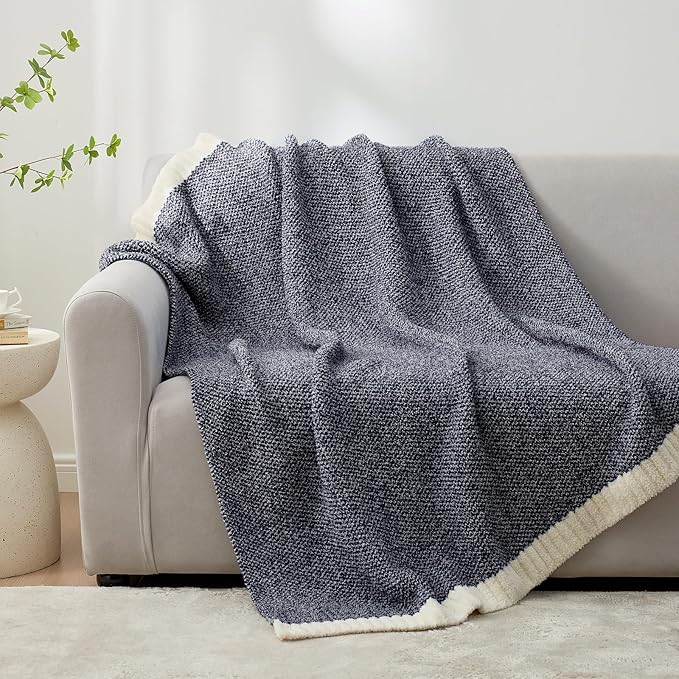 Snuggle Sac Heather Navy Throw Blanket - Image 6