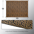 SAND MINE Reversible Mats, Plastic Straw Rug, Modern Area Rug, Large Floor Mat and Rug for Outdoors, RV, Patio, Backyard, Deck, Picnic, Beach, Camping, Trailer, Black & Brown, 9' x 12'