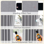 Guken Grey 100% Blackout Curtains 108 Inch Length 2 Panels Set - Image 5