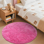OLANLY Hot Pink Round Rugs for Bedroom - Image 3