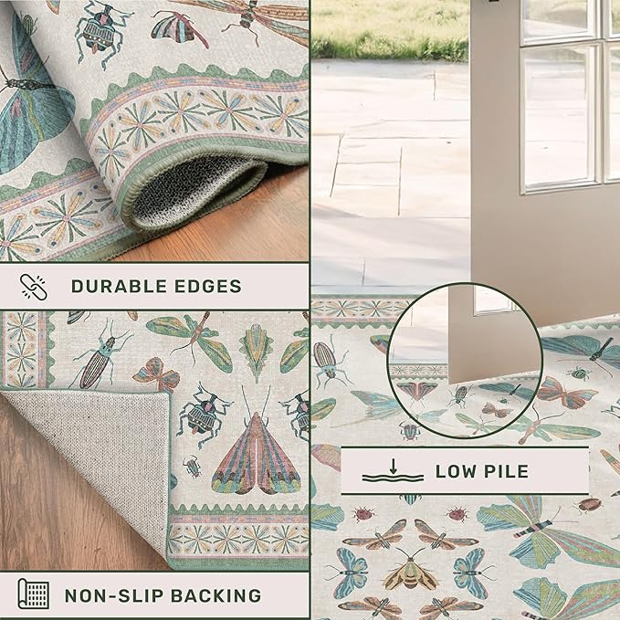 Green and Blue Rugs for Bedroom - Image 5