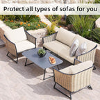 8Pcs Stretch Patio Cushion Covers, Outdoor Couch Covers Replacement, Outdoor - Image 4