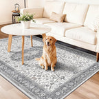 Hallway 4x8 Washable Runner Rug: Oriental Stain Resistant Entryway Kitchen Rug - Image 4