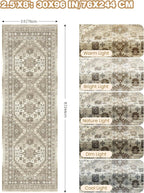Kitchen Runner Rug Non Slip Washable 2.5x8, Soft Low Pile Entryway Rug Runners - Image 2