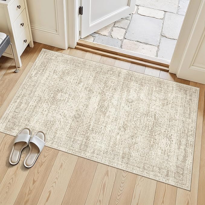 3x4 Rug, Small Area Rug for Kitchen, Machine Washable Non-Slip Throw Rug - Image 3