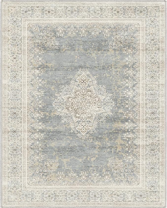 8x10 Area Rug Non Slip Boho Large Rug Entryway Indoor Mat Machine Throw Bedside by PhonzenuoCarpet
