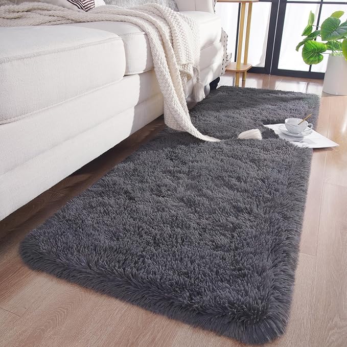 Chicrug Soft Runner Rugs for Bedroom Living Room Plush Fluffy Rug 2x8 Feet - Image 2
