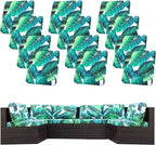 12 Pcs Stretch Patio Cushion Covers, Outdoor Couch Covers Replacement, Outdoor by BIETYONE