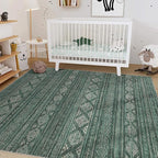 Nakagishi 7x9 Area Rugs Living Room: Washable Boho Large Neutral Soft Farmhouse - Image 6