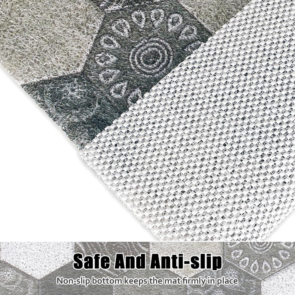 Square Shower Mat Non Slip: 31x31 Inch Extra Large Shower Floor Mat with Drain Hole in Middle - Soft PVC Loofah Bath Mat for Shower - Anti Slip Shower Stall Mat for Elderly and Kids