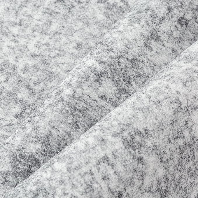8x10 Area Rug Washable Vintage Living Room Carpet Large Indoor Non Slip Grey - Image 8