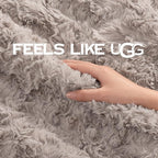 UGG Adalee Faux Fur Throw Blanket, Luxury Cozy Fluffy Blanket - Image 3