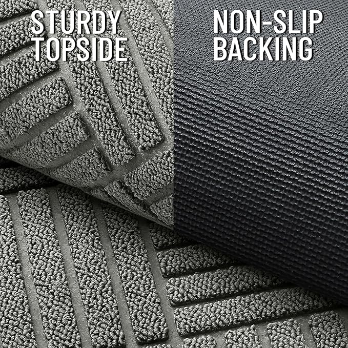 OLANLY Front Door Mat Outside Entrance 35x23, Heavy Duty Sturdy Natural Rubber - Image 3