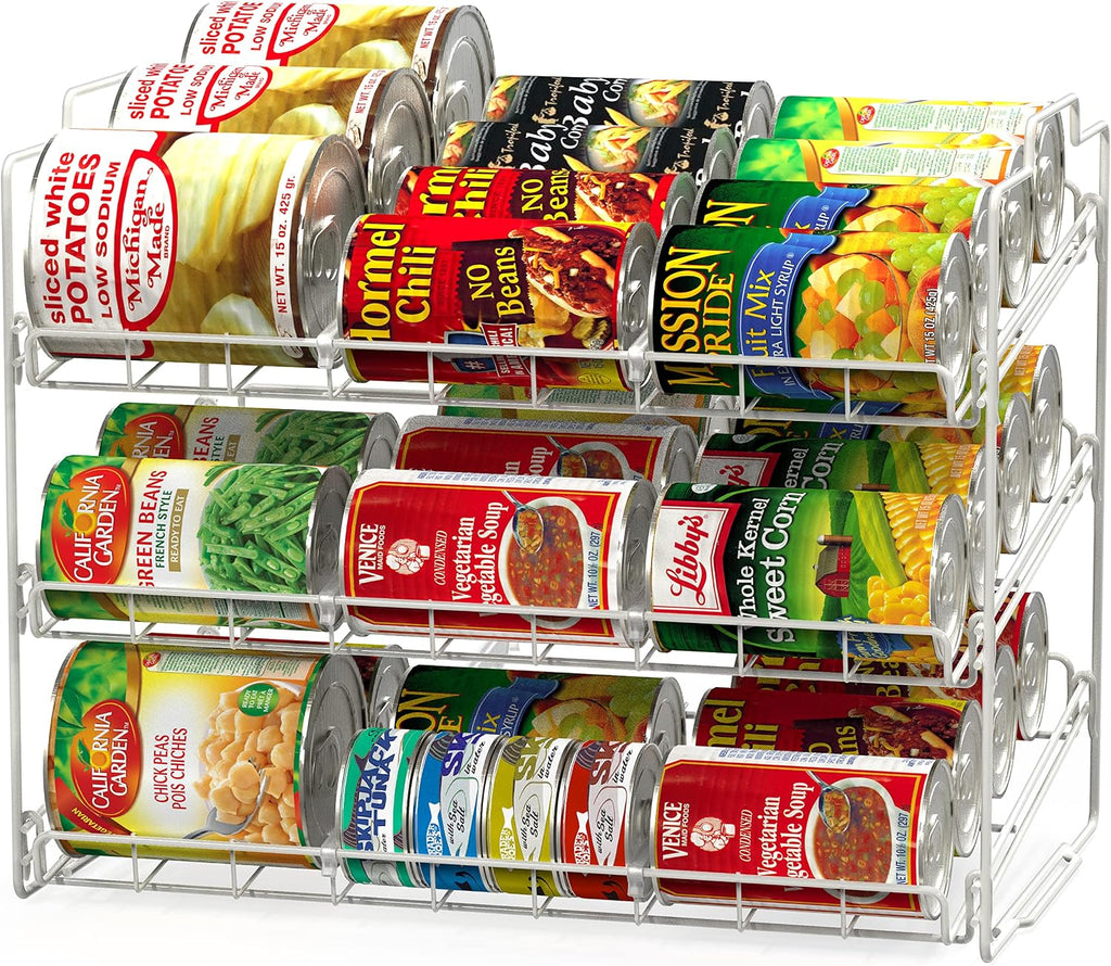 Deco Brothers Stackable Can Rack Organizer Holds Up to 36 Cans, Chrome