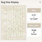 Area Rug 6x9, Washable Rugs, Stain Resistant Gray Area Rugs - Image 5