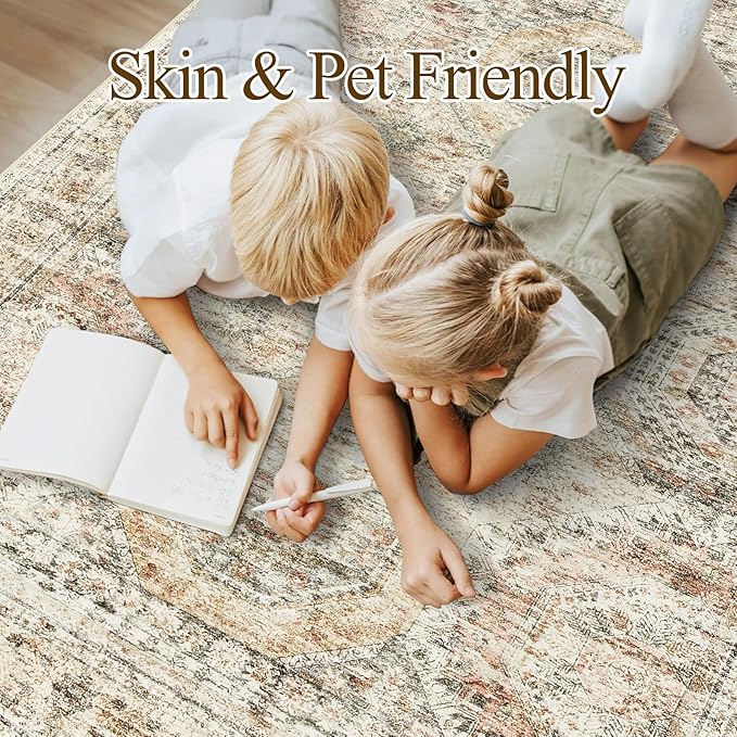 6x9 Area Rug for Living Room Washable 6x9 Non-Slip Modern Rugs for Bedroom - Image 4