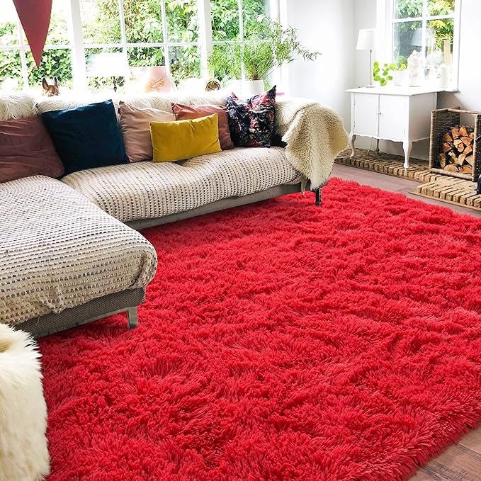 Rugs for Living Room 9x12, Soft Shaggy Modern Shag Area Rug for Bedroom - Image 2