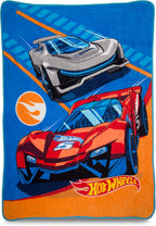 Franco Kids Bedding Super Soft Micro Raschel Throw, 46 in x 60 in, Hot Wheels