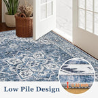 2x3 Area Rugs Living Room Rug: Washable Vintage Boho Medallion Rug No Slip - Image 9