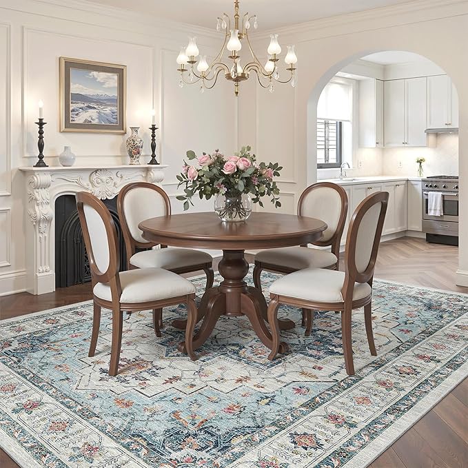 Madane 5x7 Area Rugs for Living Room, Stain Resistant Washable Rug, Non-Slip - Image 3