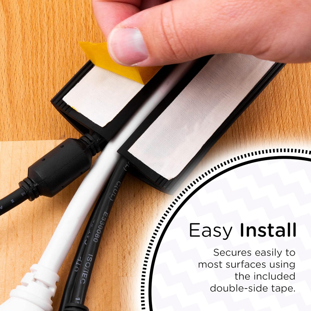 Cordinate 6ft Floor Cord Cover, Cable Protector, Hide Extension Cords