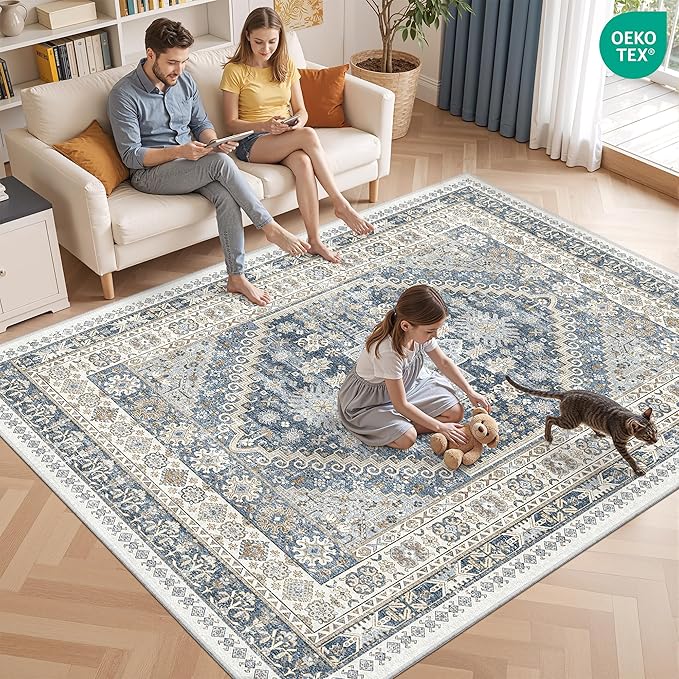 4x6 Area Rugs for Living Room, Non-Slip Backing Small Kids Rugs for Bedroom - Image 9