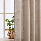MIULEE Taupe Linen Curtains 108 Inches Long - Image 5