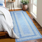 GarveeHome 2x6 Modern Bordered Runner Rug Soft Non Slip Washable Floor Carpet - Image 2