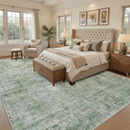 Abstract Rug 8x10 Large Living Room Rugs Neutral Modern Washable Area Rugs - Image 3