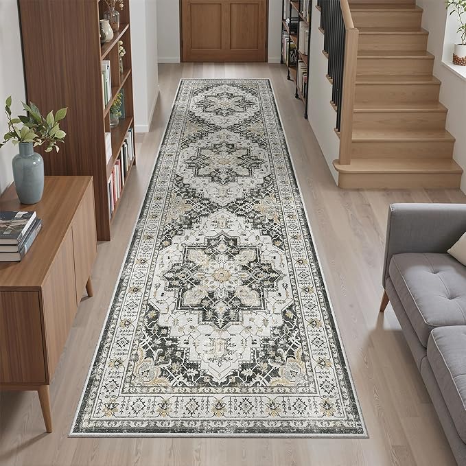 Madane Runner Rug 2x8, Washable Hallway Runner Rugs, Non-Slip Low-Pile Soft - Image 4