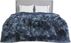 Bedsure GentleSoft Fluffy Tie Dye Navy Blue Blankets Queen Size by BEDSURE