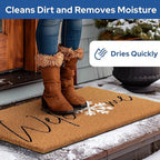 Barnyard Designs Natural Coco Coir Christmas Doormat - Image 5