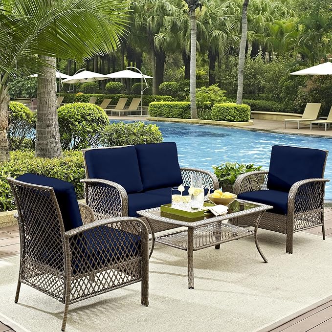 12Pcs Outdoor Cushion Covers, Patio Cushion Covers, Stretch Elastic Slipcovers - Image 6