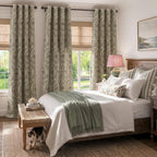jinchan Sage Green Damask Curtains 96 Inch Room Darkening Grommet 2 Panels